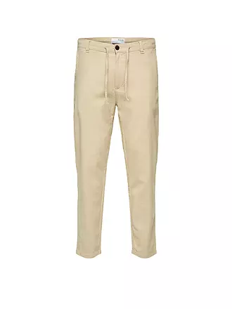 SELECTED | Pantalon en lin SLHSLIMTAPE | beige